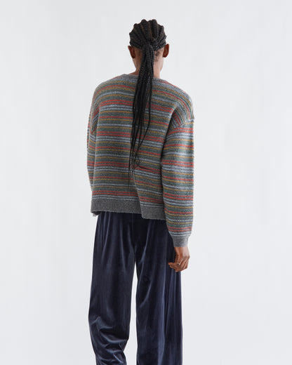 Grey Striped Sweater