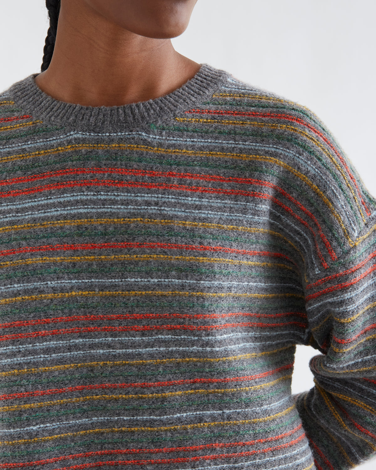 Grey Striped Sweater