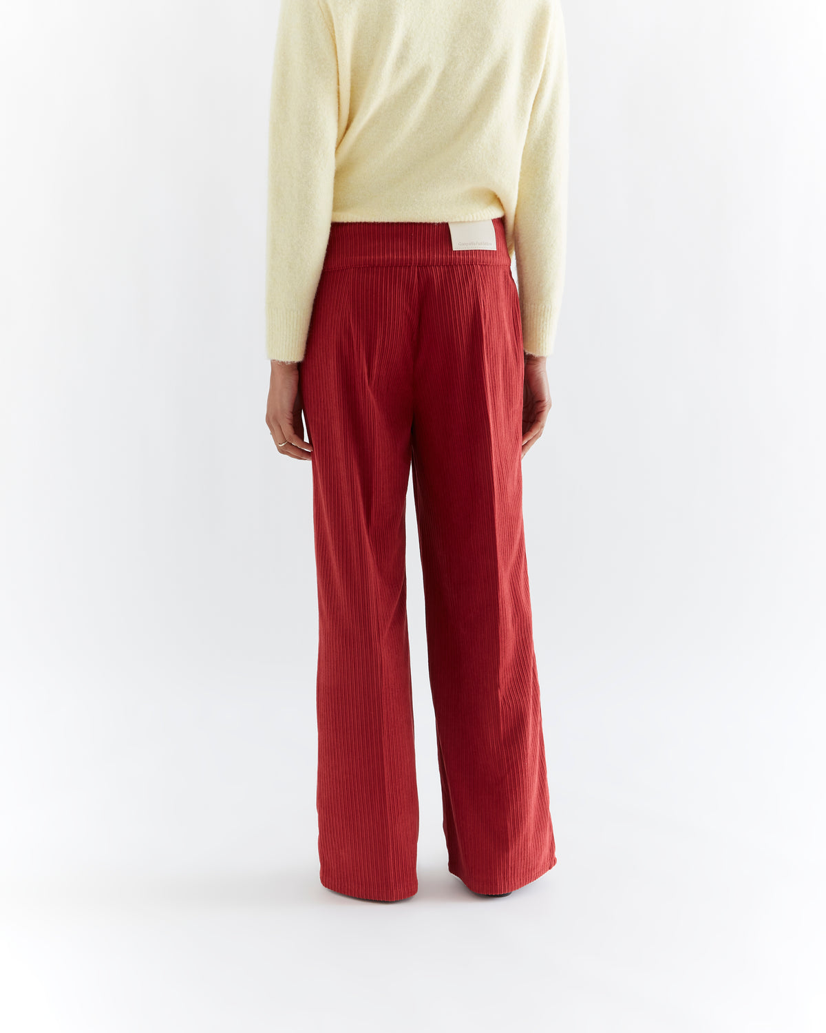 Brick Colour Corduroy Trousers