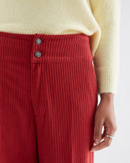 Brick Colour Corduroy Trousers