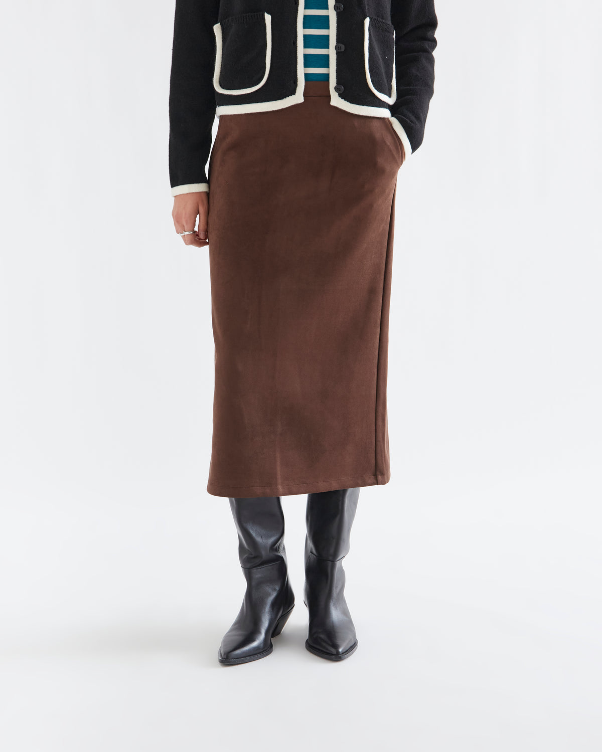 Brown Suede Skirt