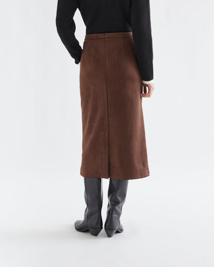 Brown Suede Skirt