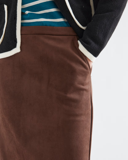 Brown Suede Skirt