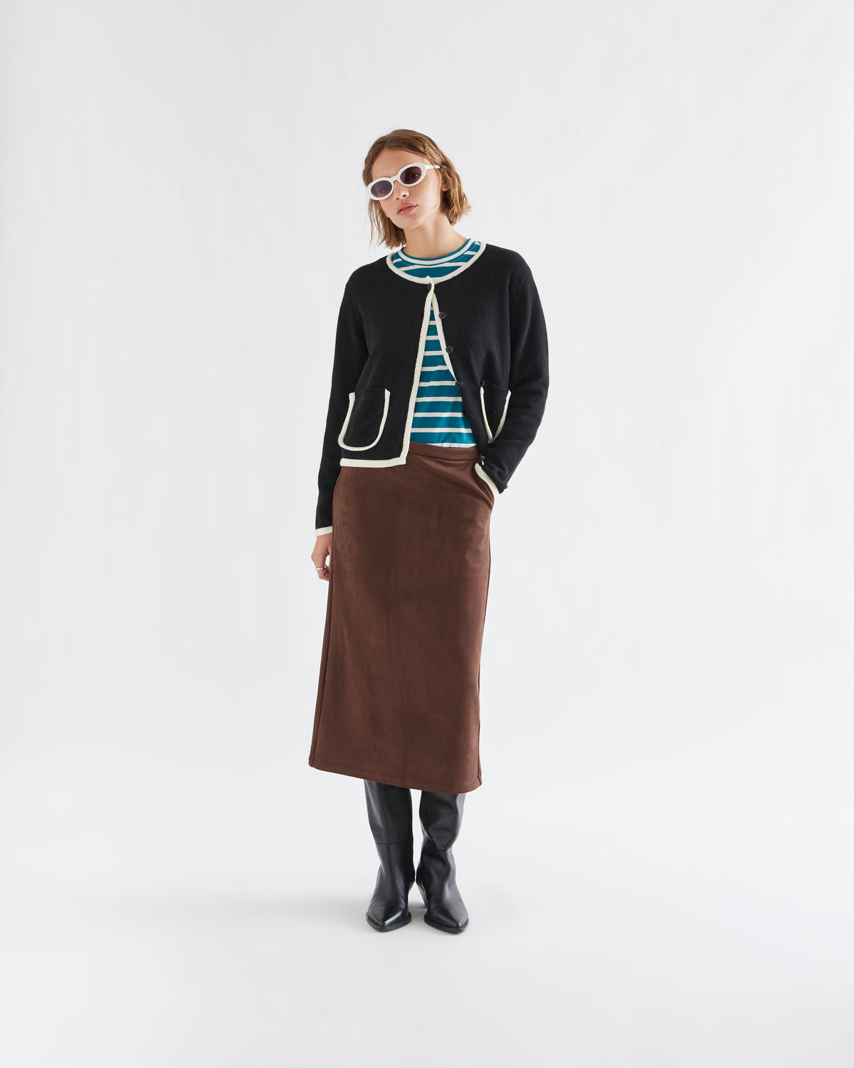 Brown Suede Skirt