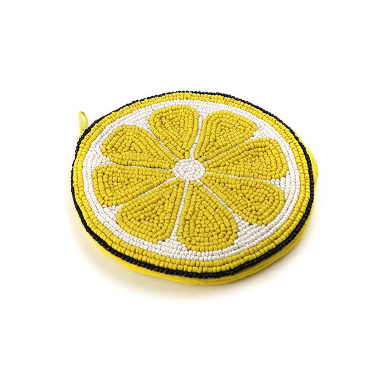 Lemon Beaded Purse