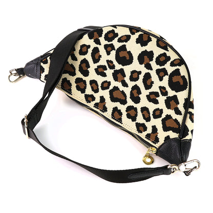 Colby Classic Leopard Print Half Moon Bag