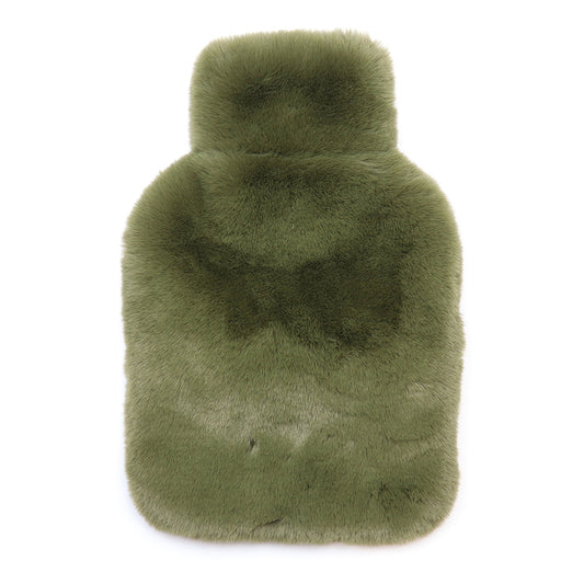 Natalia Khaki Faux Fur Hot Water Bottle