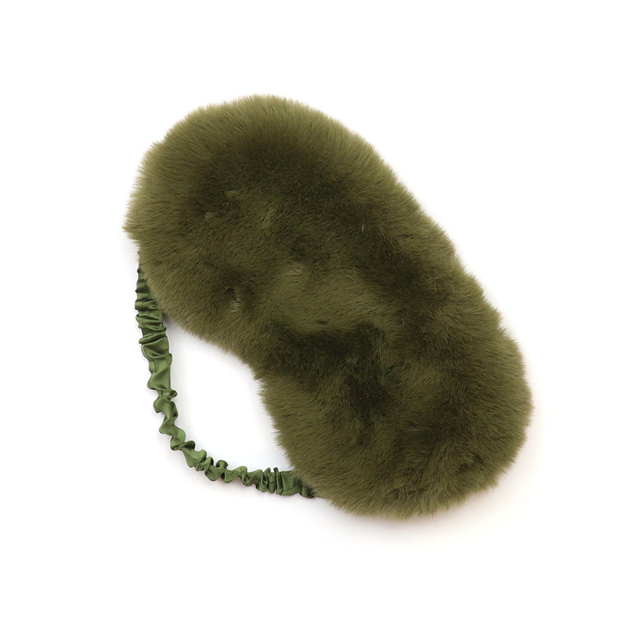 Natalia Khaki Faux Fur Eyemask