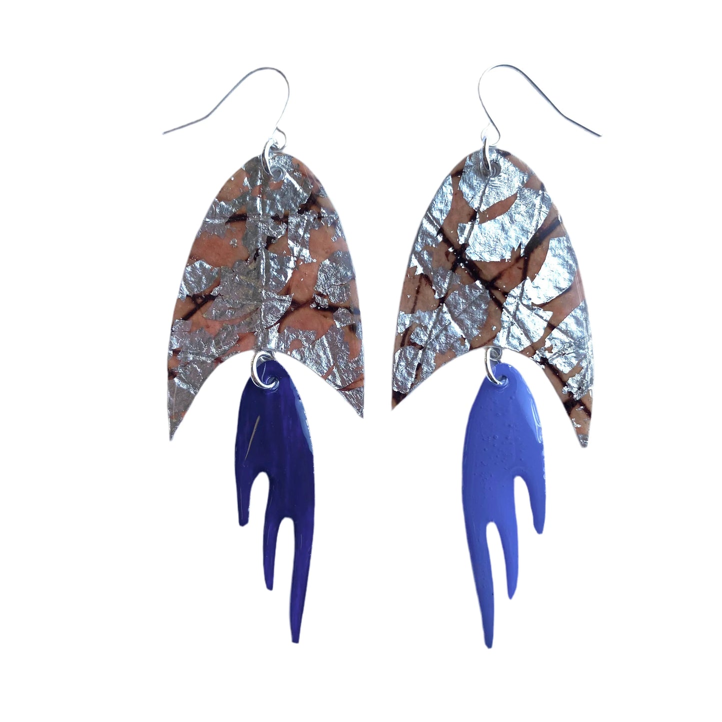 Mesoglea Earrings Midnight Silver