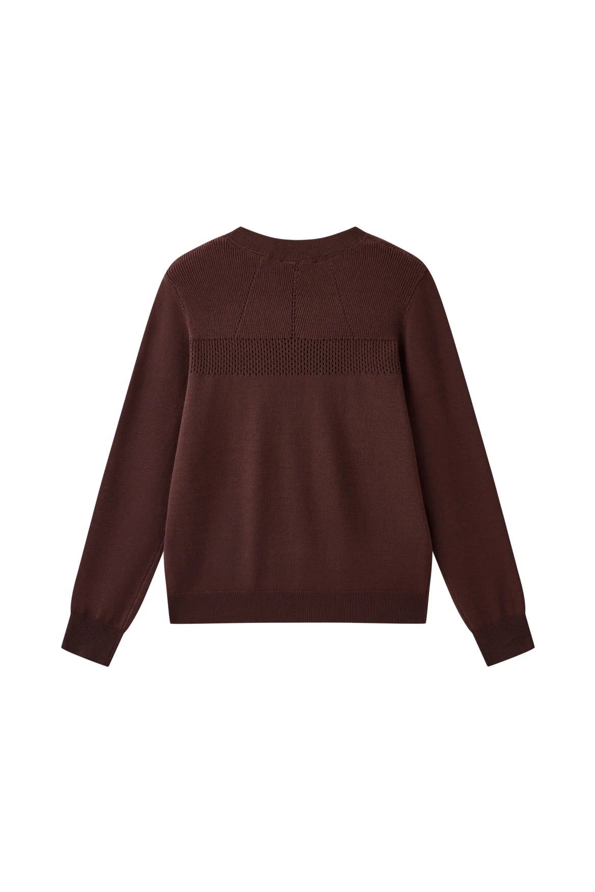 Austina-L-12-R Fine Knit Brown Sweater
