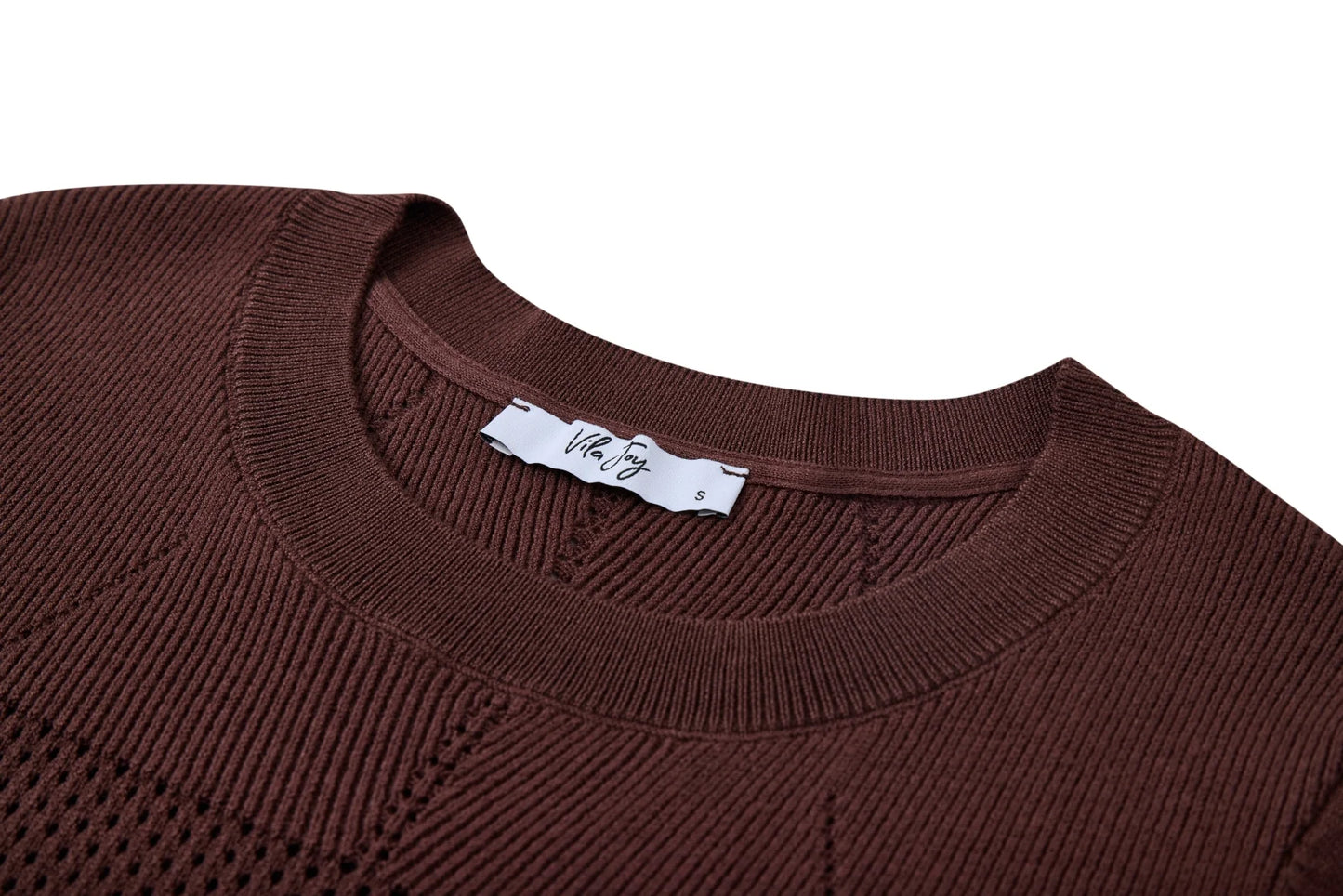 Austina-L-12-R Fine Knit Brown Sweater