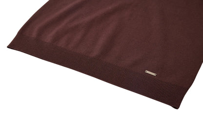 Austina-L-12-R Fine Knit Brown Sweater