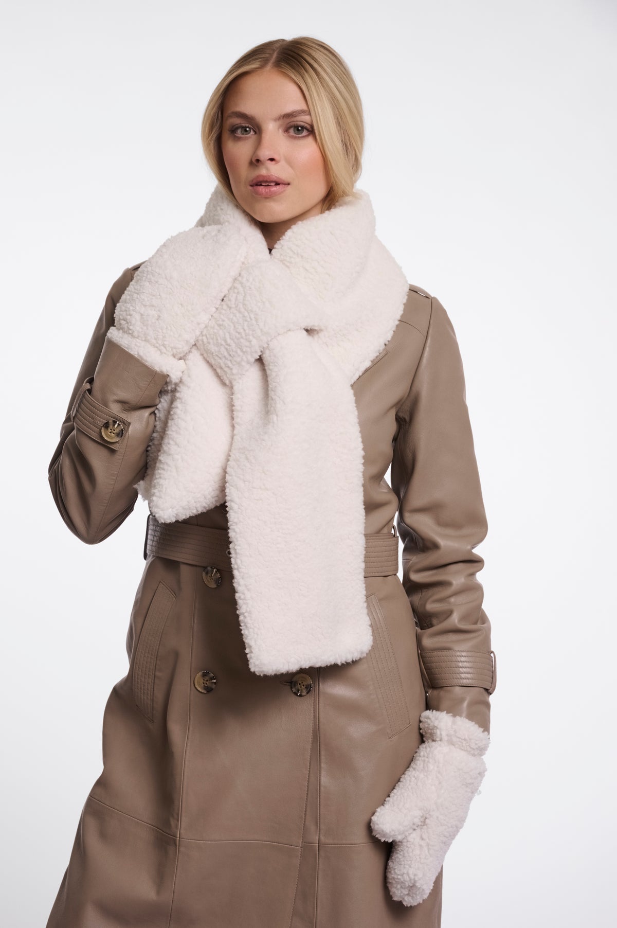 Asho Teddy Scarf Birch