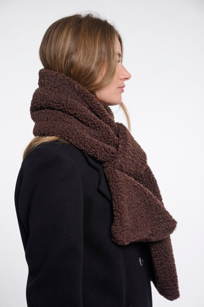 Asho Teddy Scarf Coffee Roast