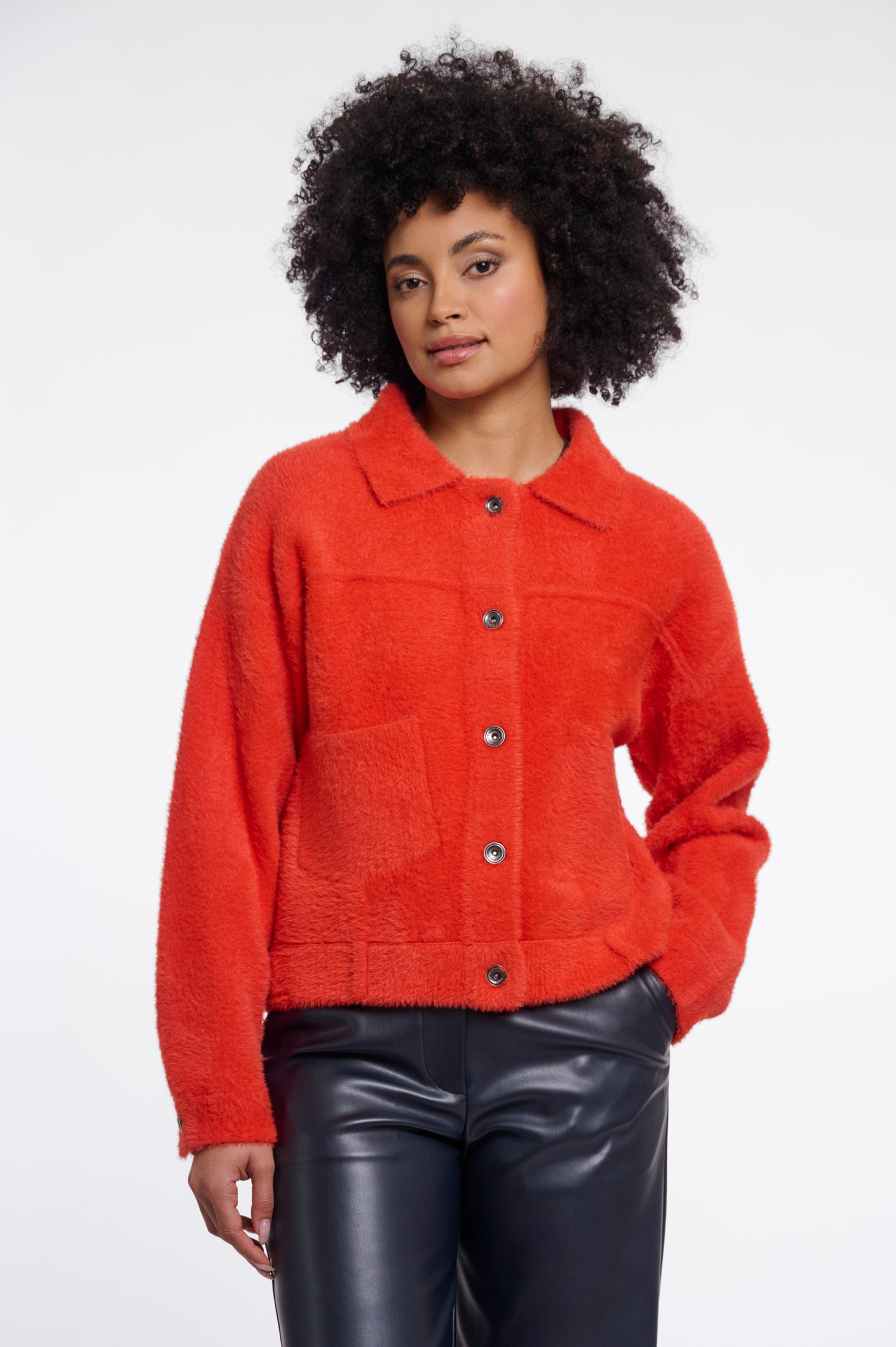 Bubbly Boxy Jacket Luminous Red