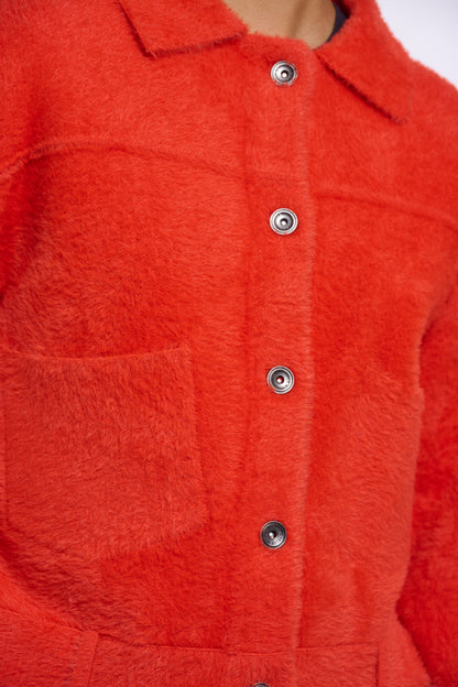 Bubbly Boxy Jacket Luminous Red