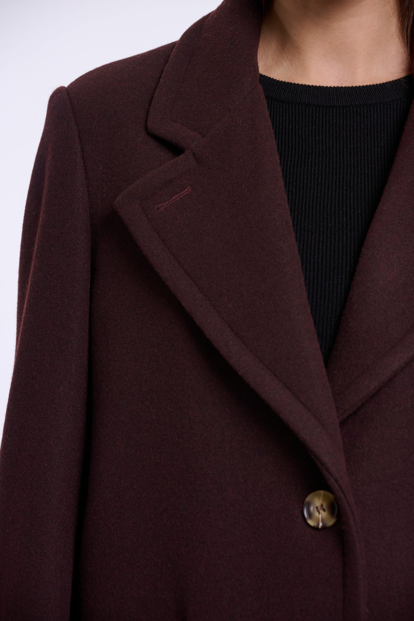 Cecile Coat Chocolate Bean