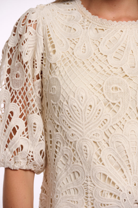 Chantalle Short Balloon Sleeve Top Birch