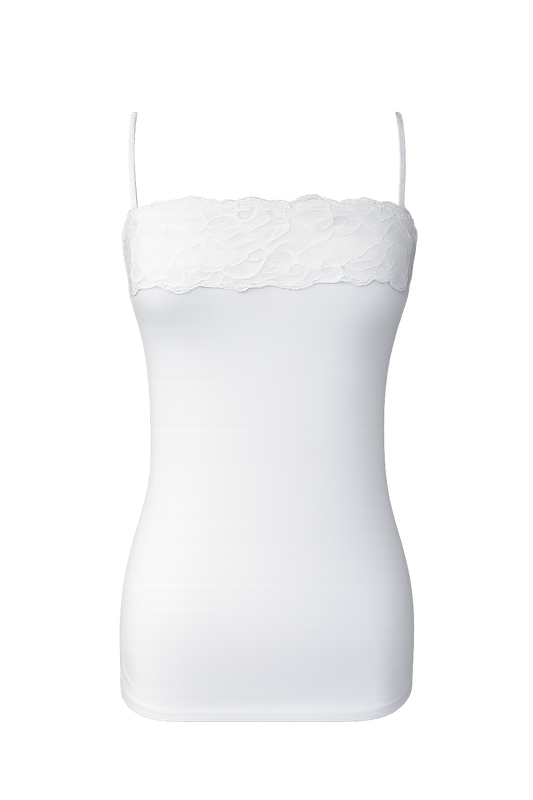White Camisole Top with Lace