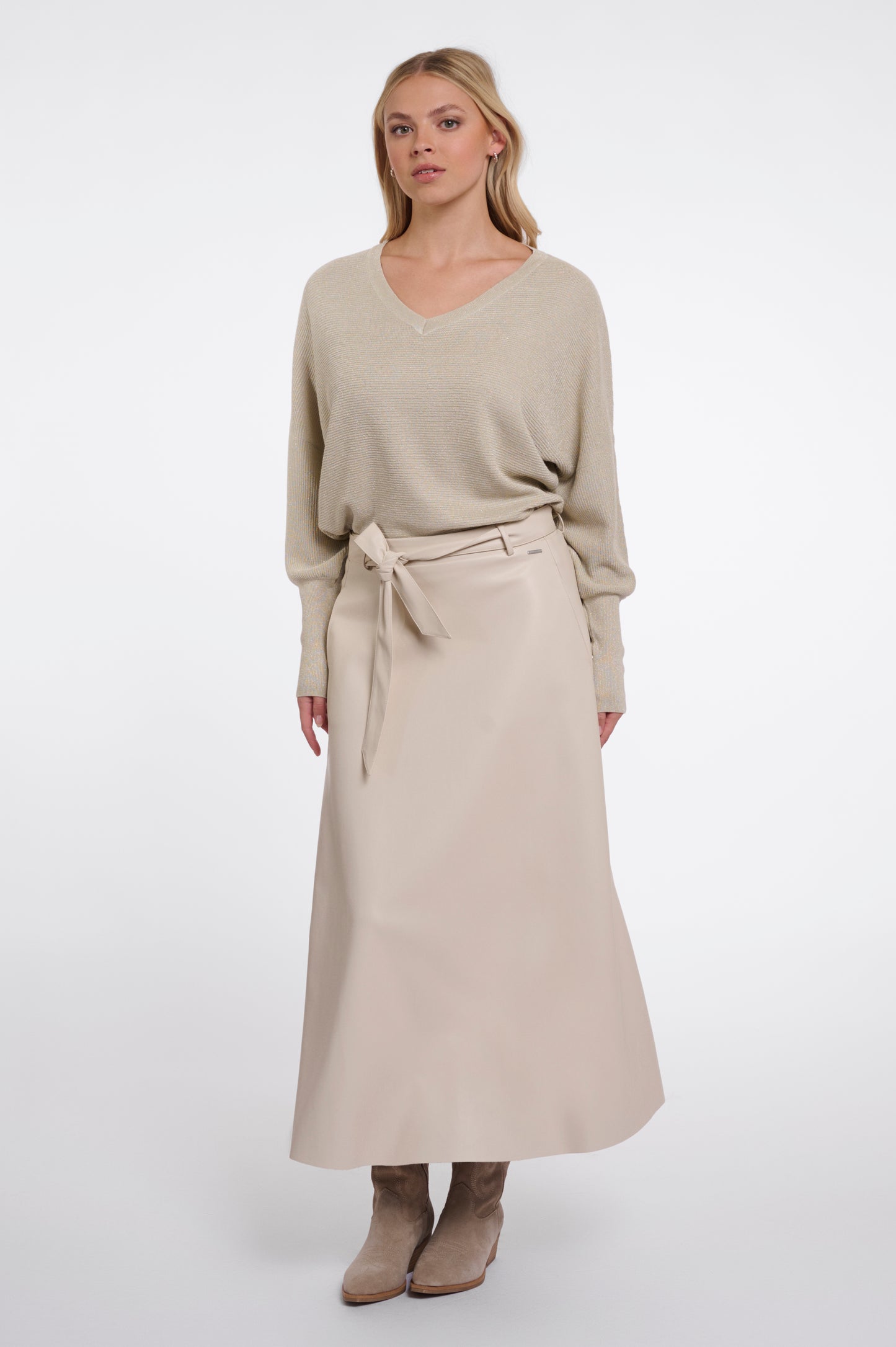 Chelsea Faux Leather Skirt Birch