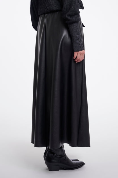 Chelsea Faux Leather Skirt Dark Navy