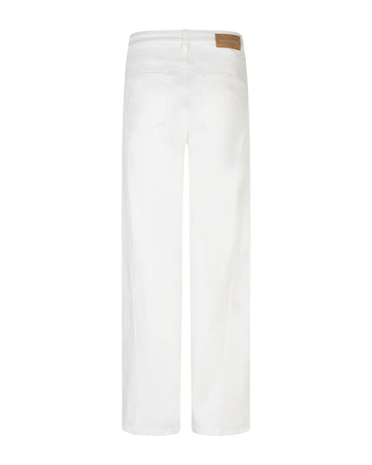 Claudette Slanted Seams Off White Jeans