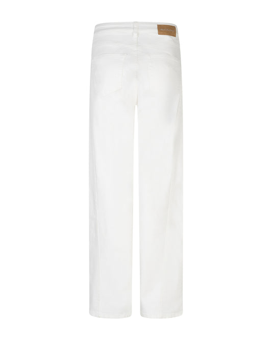 Claudette Slanted Seams Off White Jeans
