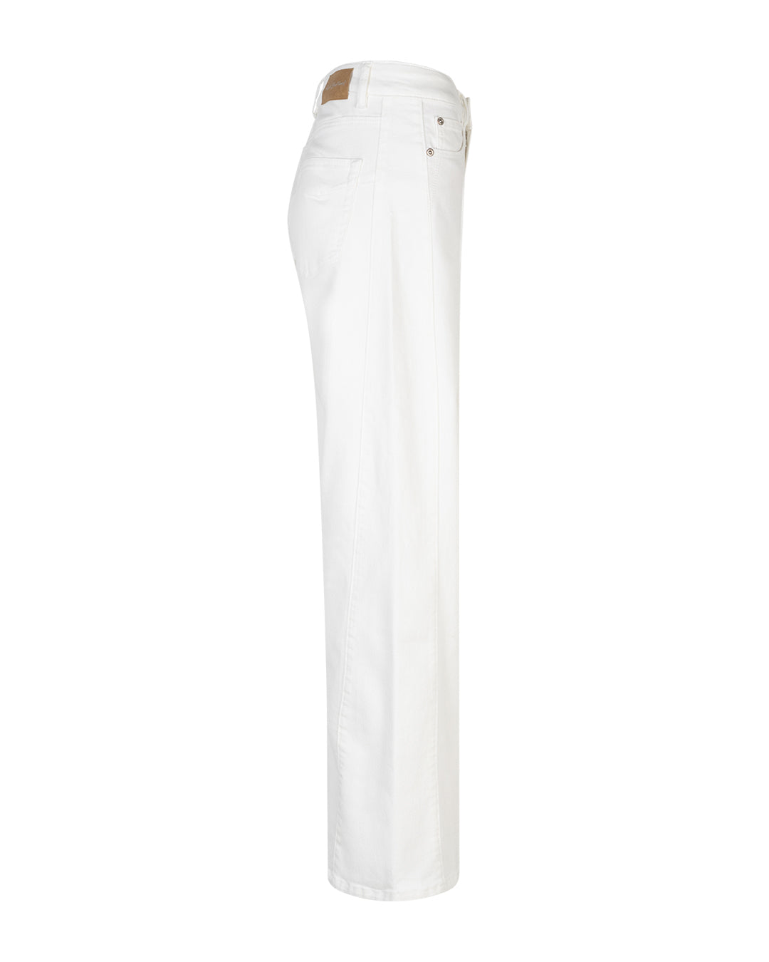 Claudette Slanted Seams Off White Jeans