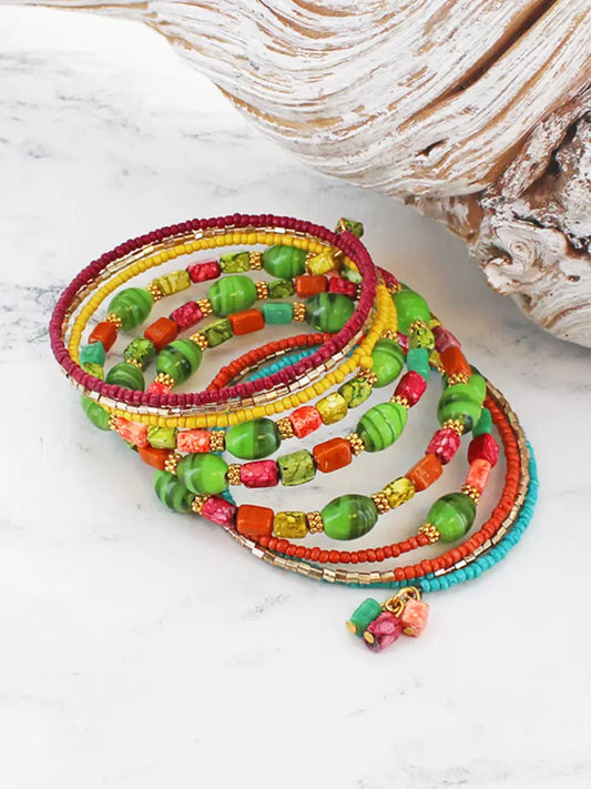 Beaded Spiral Cuff