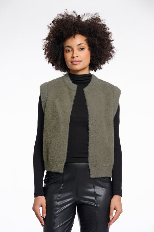 Elona Waiscoat Green Ash