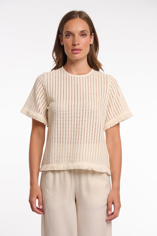 Flora Short Sleeve Top Birch