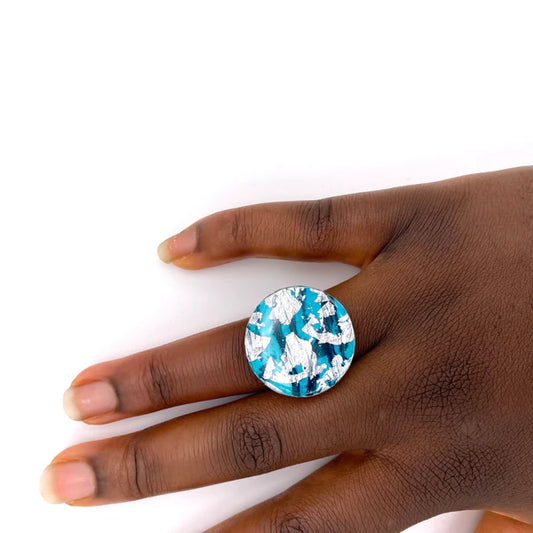 Ró Ring Silver Blue