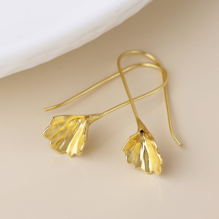 Aureus Gold Plated Botanical Earrings