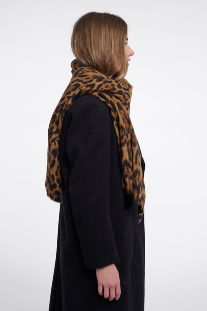 Hutton Scarf with Leopard Print