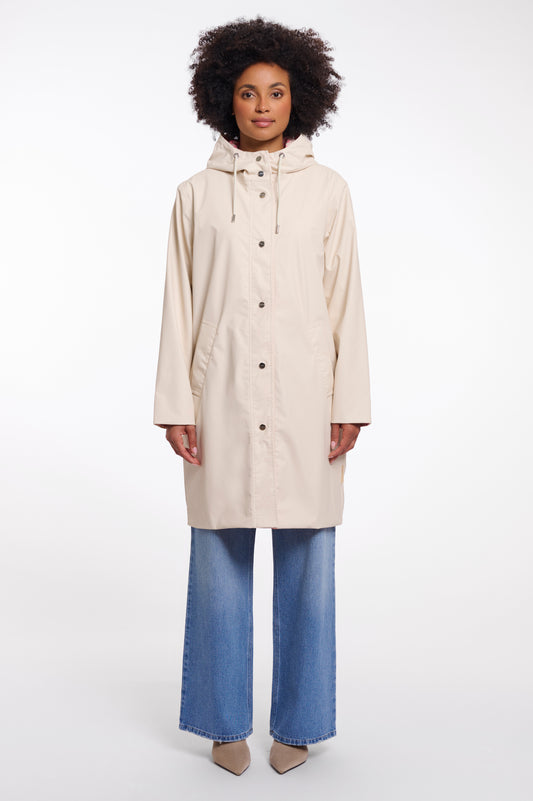 Ishana Reversible Raincoat Birch and Pink Leopard