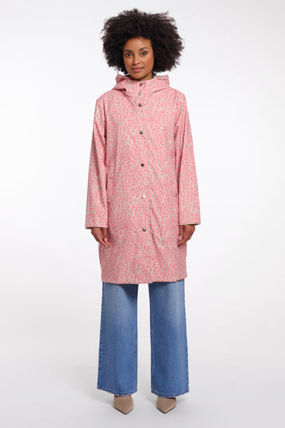 Ishana Reversible Raincoat Birch and Pink Leopard