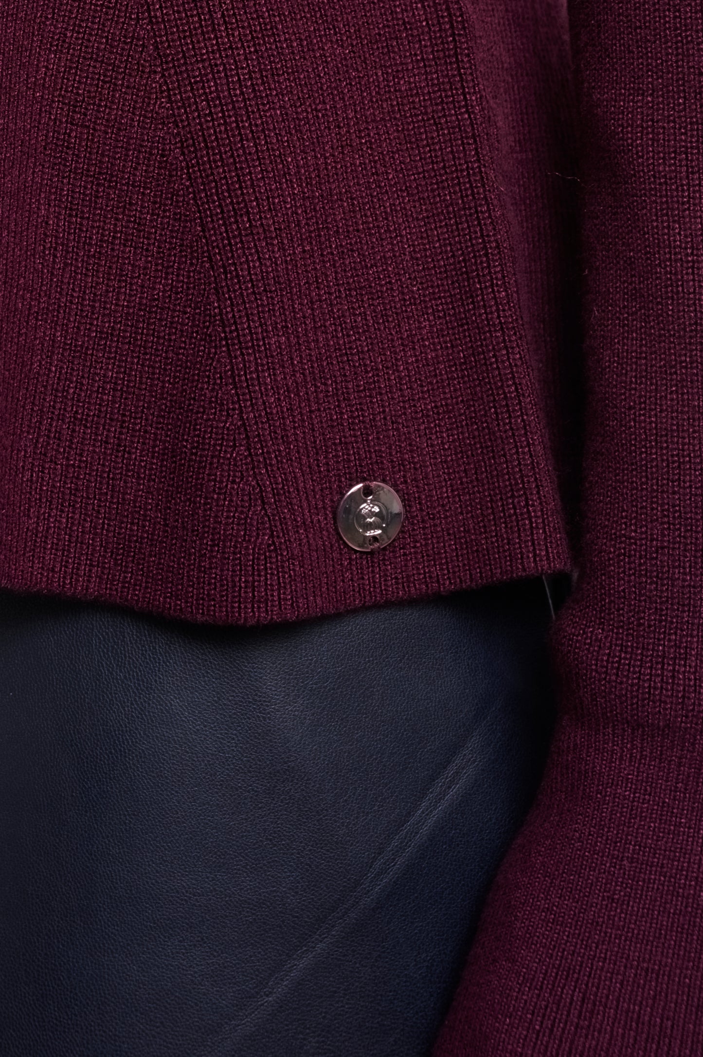 Jelilah Peplum Pullover Sangria