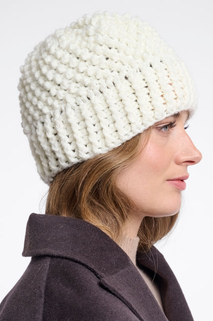 Kevina Knitted Hat Snow White