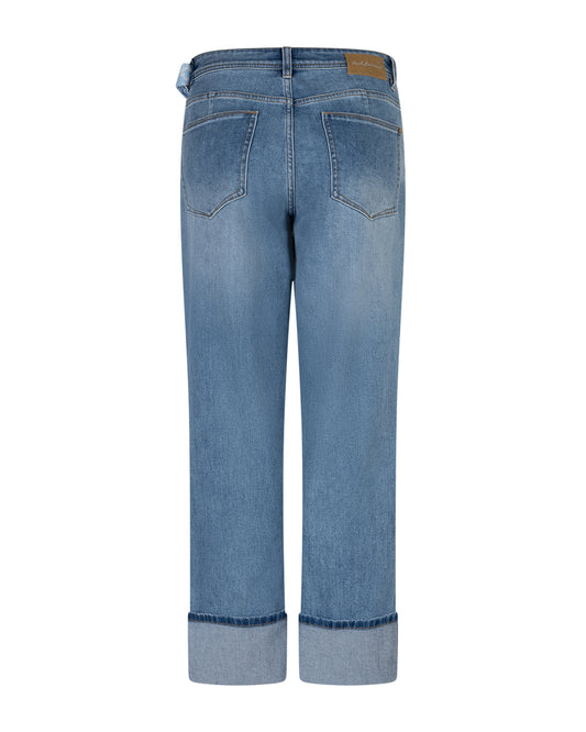 Kim High Hem & Scarf Stoneused Jeans