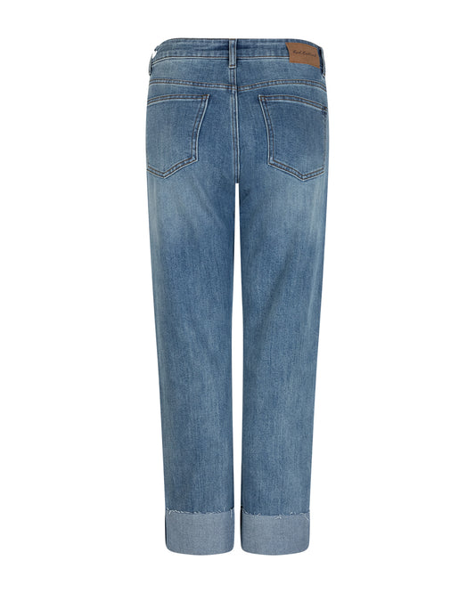 Kim Straight & Turnup Regular Fit Jeans Mid Stone