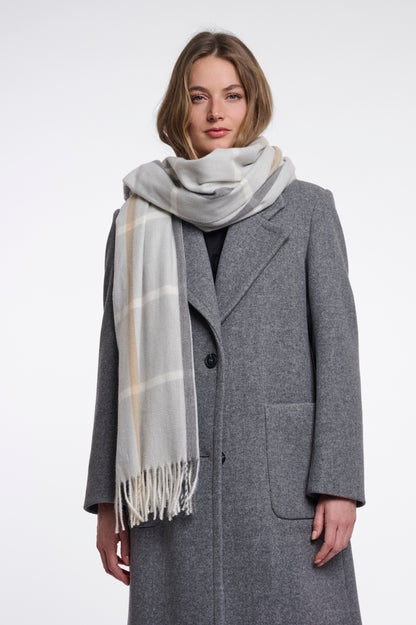Loet Scarf Light Grey Check