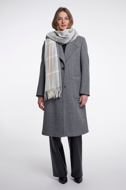 Loet Scarf Light Grey Check