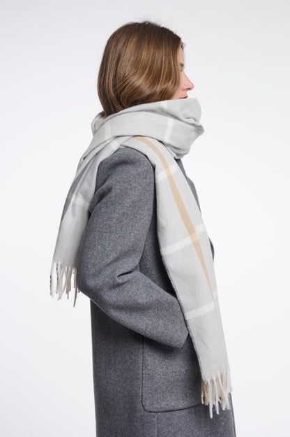 Loet Scarf Light Grey Check