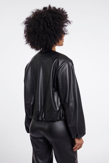 Lomee Faux Leather Blouson Jacket