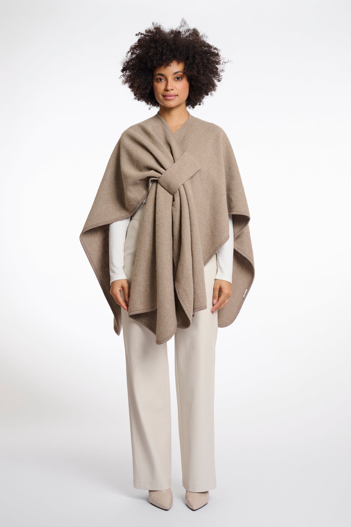 Marwa Woven Cape Toffee