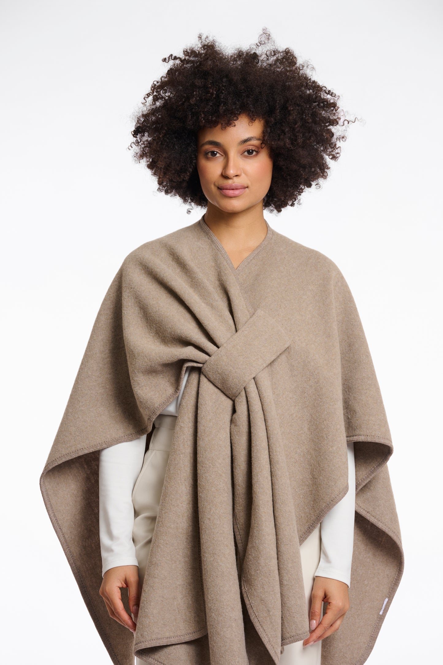 Marwa Woven Cape Toffee