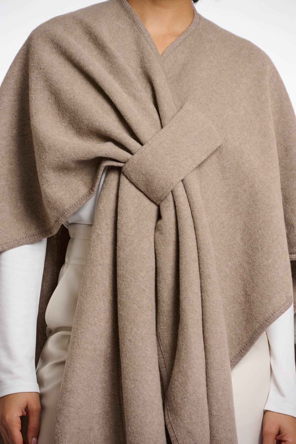 Marwa Woven Cape Toffee