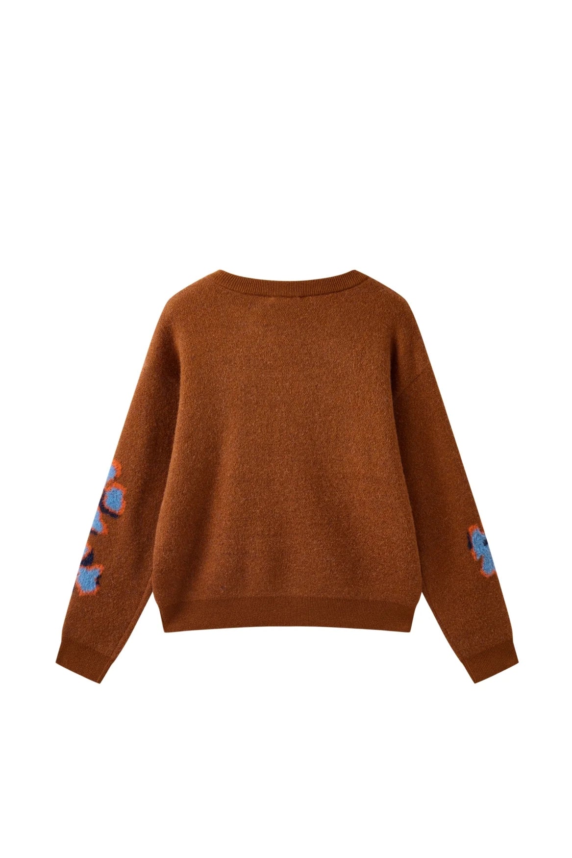 Nolana-L-12-Y Sweater with Flowers