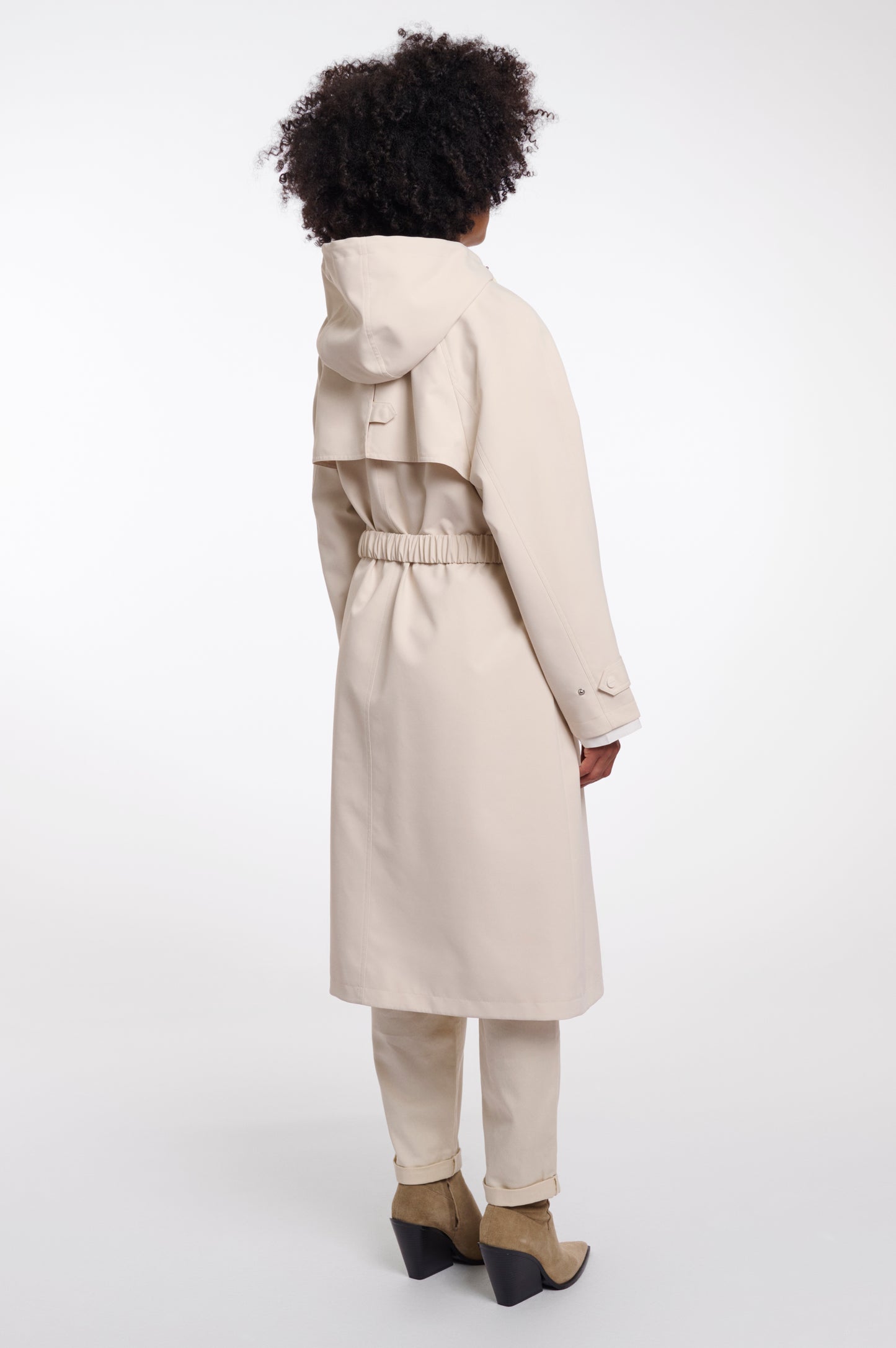 Natalie Hooded Parka with Belt Birch