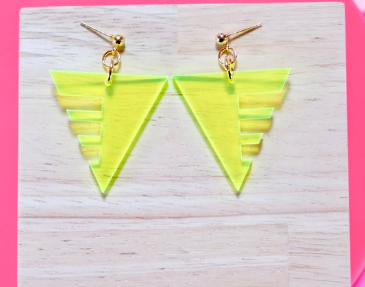 Babs UV Yellow Earrings